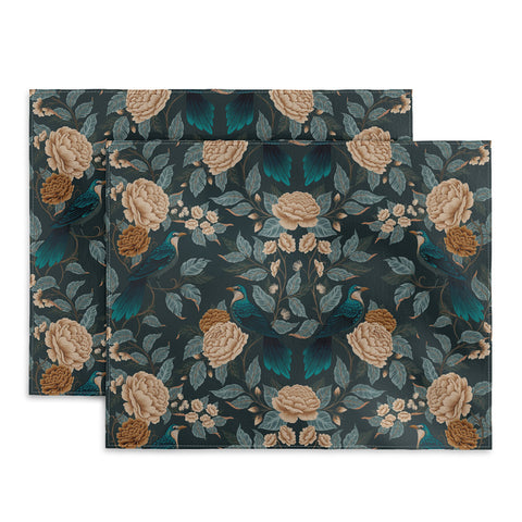 Avenie Moody Blooms Bird Damask Placemat