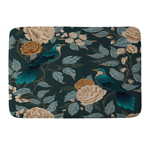 Avenie Moody Blooms Bird Song Memory Foam Bath Mat