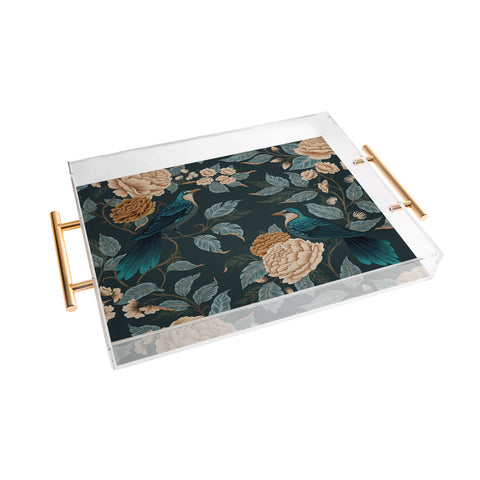 Avenie Moody Blooms Bird Song Acrylic Tray