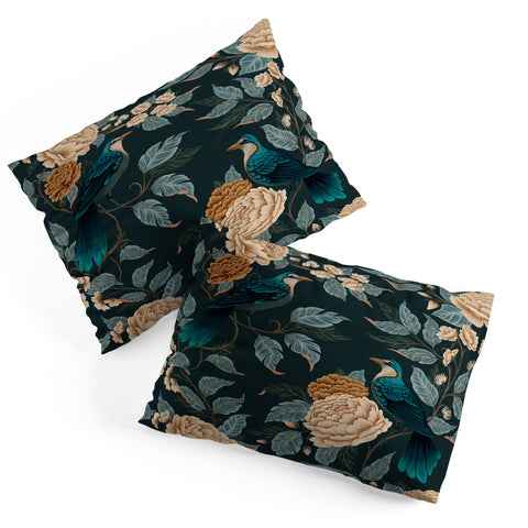 Avenie Moody Blooms Bird Song Pillow Shams