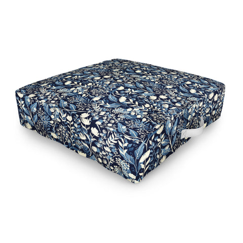 Avenie Moody Blooms Ditsy I Outdoor Floor Cushion