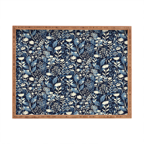 Avenie Moody Blooms Ditsy I Rectangular Tray