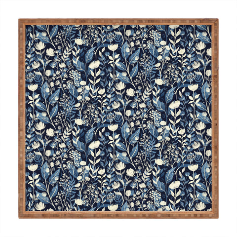 Avenie Moody Blooms Ditsy I Square Tray