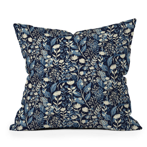 Avenie Moody Blooms Ditsy I Throw Pillow
