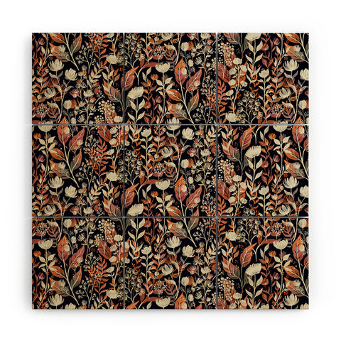 Avenie Moody Blooms Ditsy II Wood Wall Mural