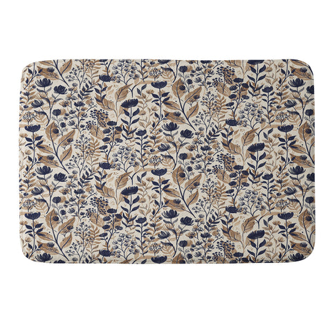 Avenie Moody Blooms Ditsy III Memory Foam Bath Mat