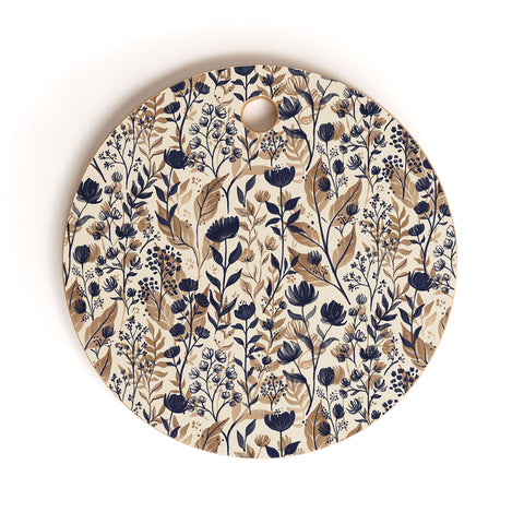 Avenie Moody Blooms Ditsy III Cutting Board Round