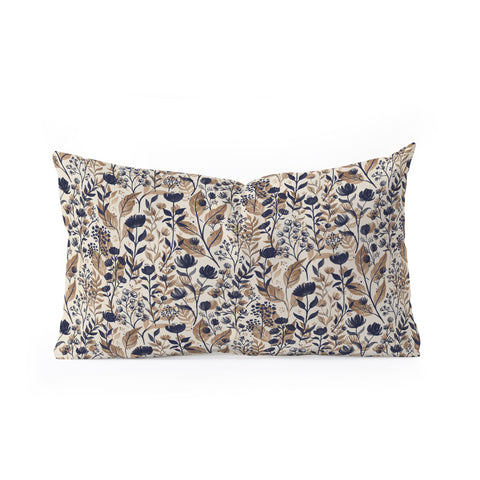 Avenie Moody Blooms Ditsy III Oblong Throw Pillow