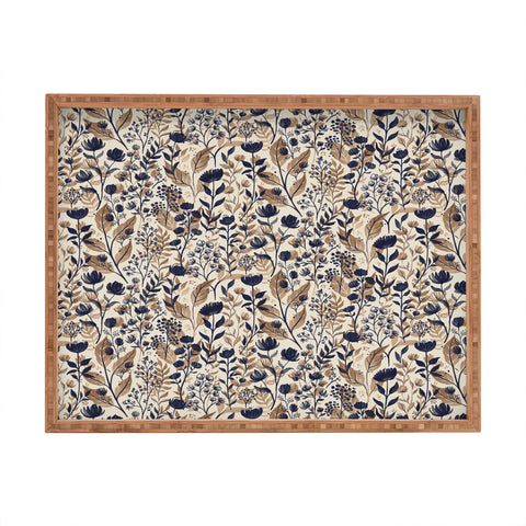 Avenie Moody Blooms Ditsy III Rectangular Tray