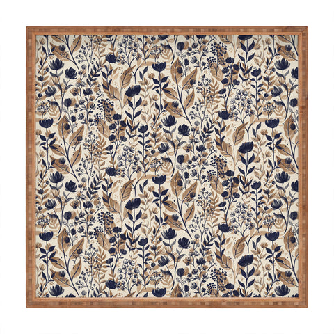 Avenie Moody Blooms Ditsy III Square Tray