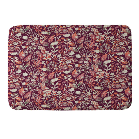 Avenie Moody Blooms Ditsy IV Memory Foam Bath Mat