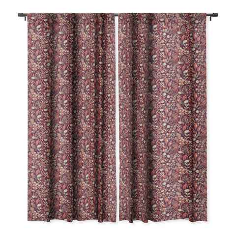 Avenie Moody Blooms Ditsy IV Blackout Window Curtain