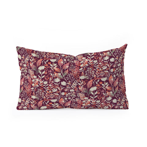 Avenie Moody Blooms Ditsy IV Oblong Throw Pillow