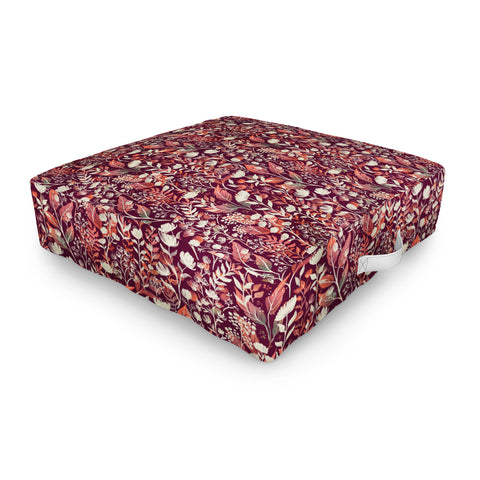 Avenie Moody Blooms Ditsy IV Outdoor Floor Cushion