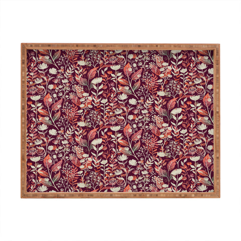 Avenie Moody Blooms Ditsy IV Rectangular Tray