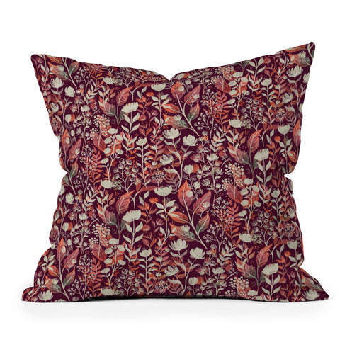Avenie Moody Blooms Ditsy IV Outdoor Throw Pillow