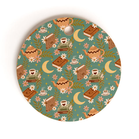 Avenie Moonlit Reading Nook I Cutting Board Round