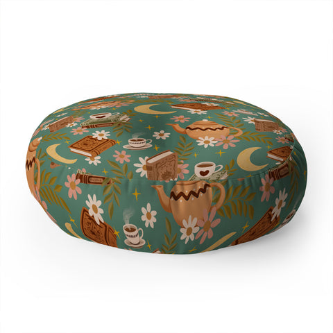 Avenie Moonlit Reading Nook I Floor Pillow Round