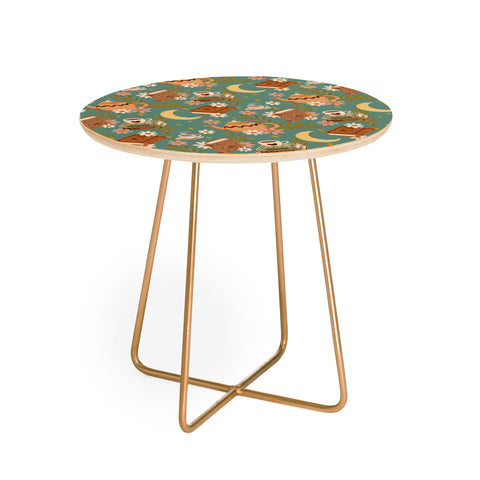 Avenie Moonlit Reading Nook I Round Side Table