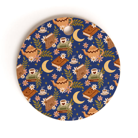 Avenie Moonlit Reading Nook II Cutting Board Round