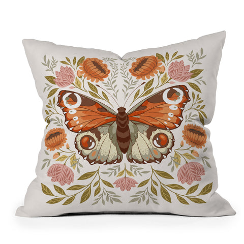 Avenie Morris Inspired Butterfly Outdoor Throw Pillow