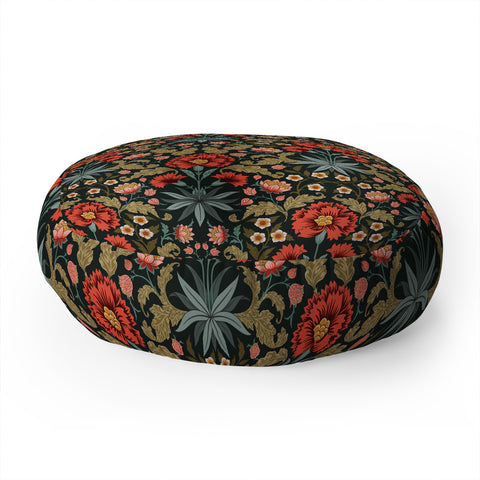 Avenie Morris Inspired Carnation Floor Pillow Round