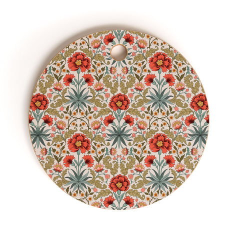 Avenie Morris Inspired Carnation I Cutting Board Round
