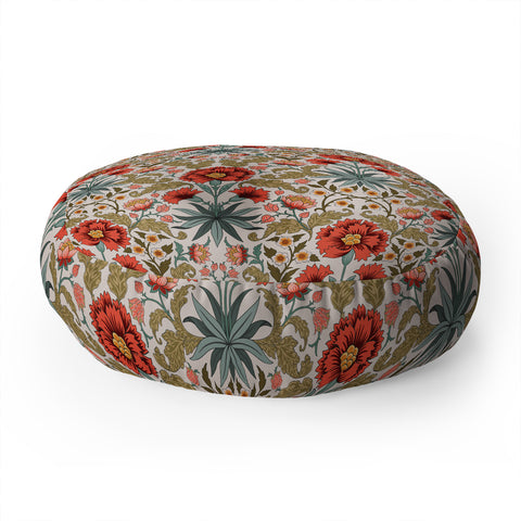 Avenie Morris Inspired Carnation I Floor Pillow Round