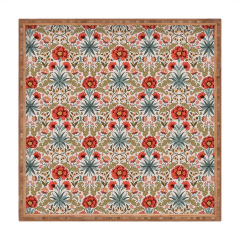 Avenie Morris Inspired Carnation I Square Tray