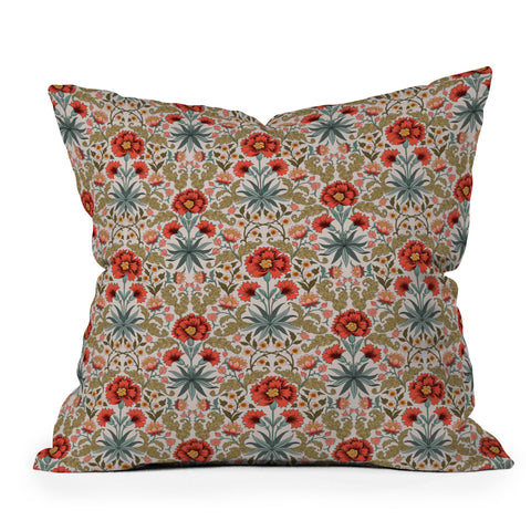 Avenie Morris Inspired Carnation I Outdoor Throw Pillow