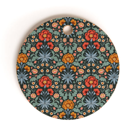 Avenie Morris Inspired Carnation II Cutting Board Round