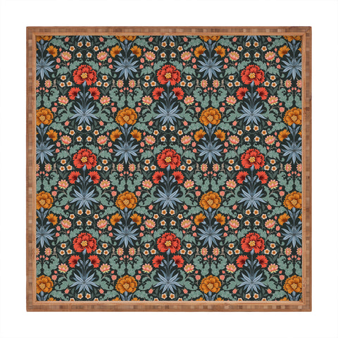 Avenie Morris Inspired Carnation II Square Tray