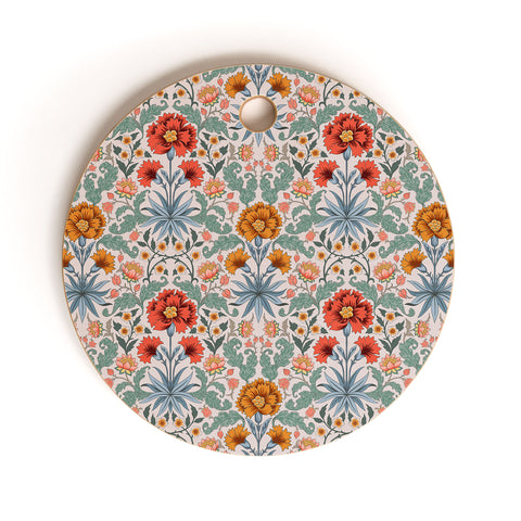 Avenie Morris Inspired Carnation III Cutting Board Round