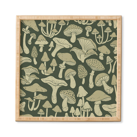 Avenie Mushroom In Black Forest Framed Wall Art