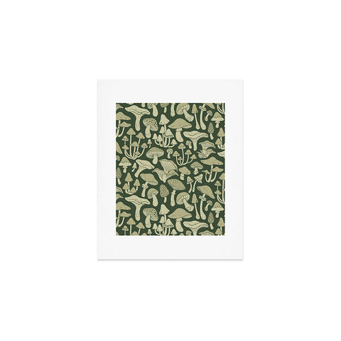 Avenie Mushroom In Black Forest Art Print