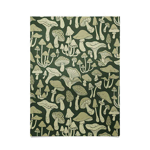 Avenie Mushroom In Black Forest Poster