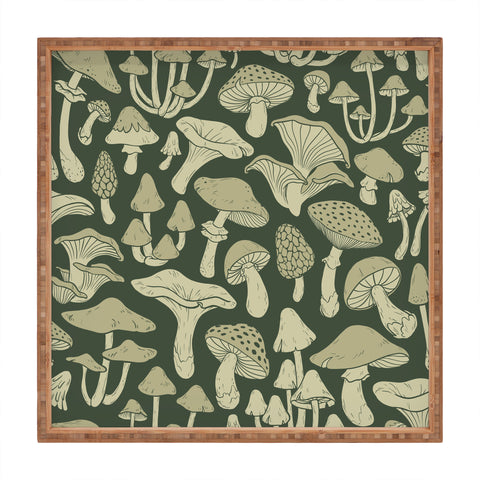 Avenie Mushroom In Black Forest Square Tray