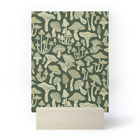 Avenie Mushroom In Black Forest Mini Art Print