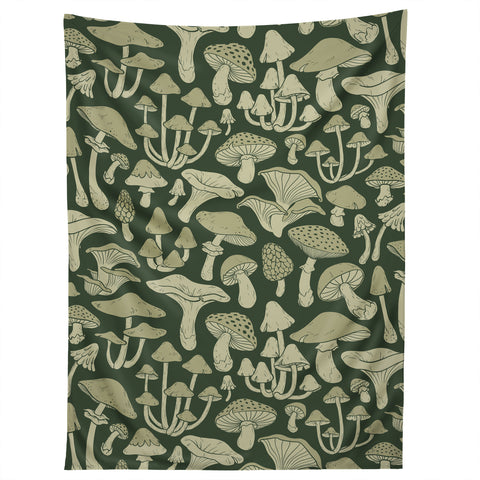 Avenie Mushroom In Black Forest Tapestry