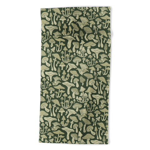 Avenie Mushroom In Black Forest Beach Towel