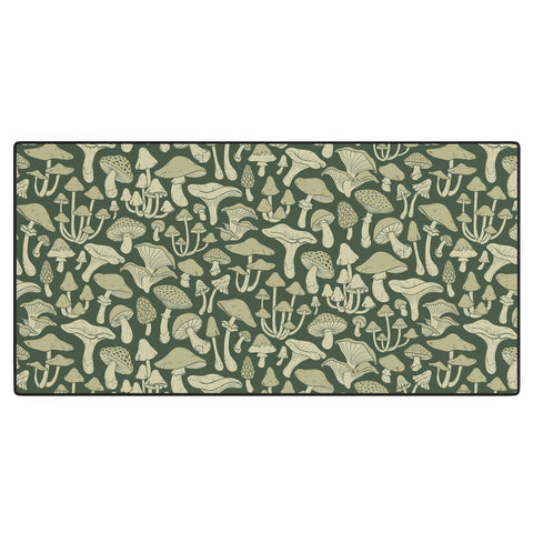 Avenie Mushroom In Black Forest Desk Mat
