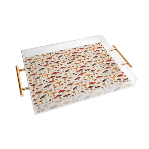 Avenie Mushroom Pattern Acrylic Tray