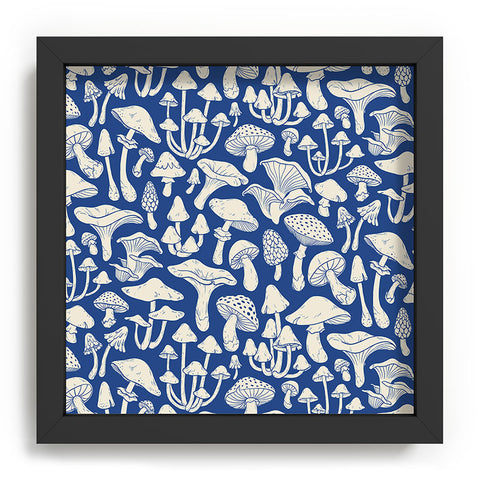 Avenie Mushrooms In Blue Recessed Framing Square