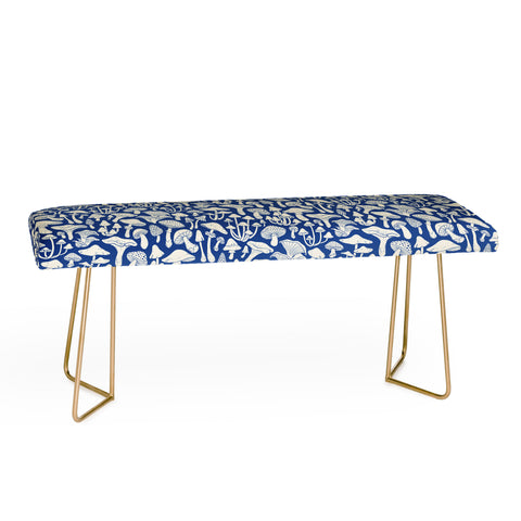 Avenie Mushrooms In Blue Bench