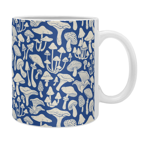 Avenie Mushrooms In Blue Coffee Mug