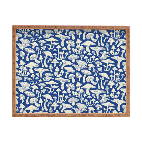 Avenie Mushrooms In Blue Rectangular Tray