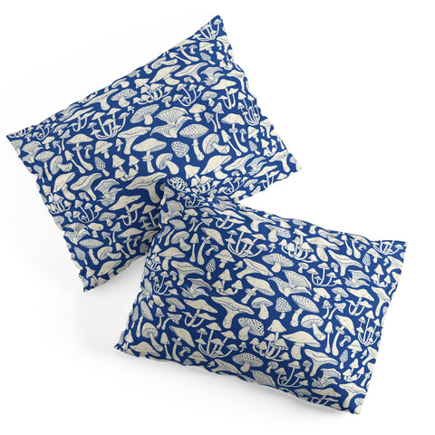 Avenie Mushrooms In Blue Pillow Shams