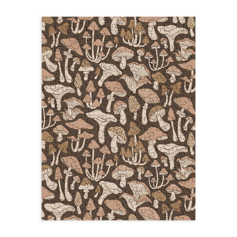 Avenie Mushrooms In Neutral Brown Puzzle