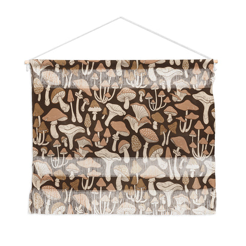 Avenie Mushrooms In Neutral Brown Wall Hanging Landscape