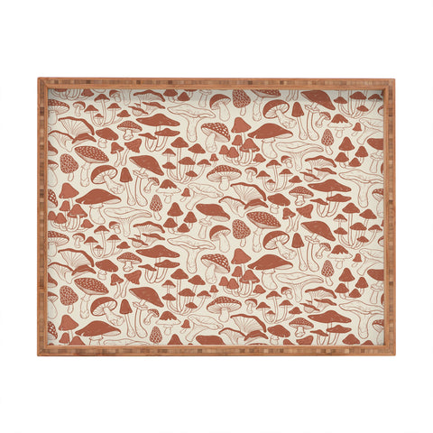 Avenie Mushrooms In Terracotta Rectangular Tray